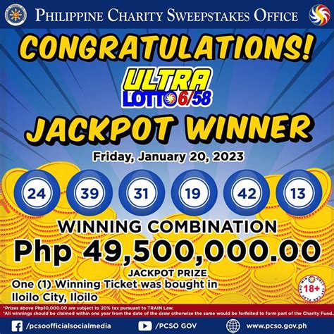 ultra lotto jackpot prize today|Philippines Ultra Lotto Lottery Draw Results .